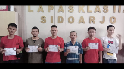 Asimilasi di Rumah, 12 Warga Binaan Lapas Sidoarjo bisa Buka Puasa Bareng Keluarga