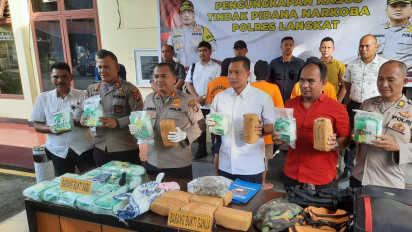 20 Kg Sabu Jaringan Internasional Gagal Beredar Di Sumut, Sat Narkoba Polres Langkat Amankan 2 Tersangka
