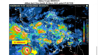 Siklon Tropis Herman, BMKG Warning Dampak Tidak Langsung Gelombang Tinggi dan Angin Kencang