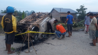 Kendaraan Dibakar dan Kabur dari Lokasi, Dua Pencuri Lembu Tewas Dihajar Warga