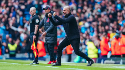 Pep Guardiola yang Selebrasi di Depan Pemain Liverpool Viral di Media Sosial