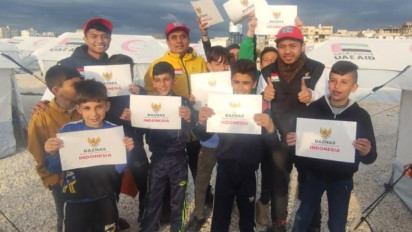 Korban Gempa di Kota Latakia Suriah Sambut Gembira Bantuan Baznas