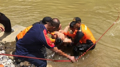 Gegara Mandi di Bawah Jembatan Gantung DS Bandingan, Seorang Bocah Hanyut di Sungai 