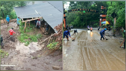Hujan Deras, Empat Titik Longsor Kepung Kota Batu, Ini Wilayahnya