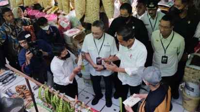 Jelang Idul Fitri, Presiden Jokowi dan Mendag Zulhas Penuhi Janji Blusukan ke Pasar: Harga Bahan Pokok Turun