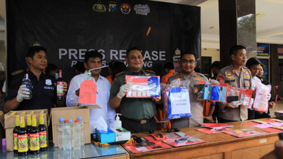 Polres Lumajang Amankan 32 Tersangka Operasi Pekat Semeru 2023, Kapolres : Tren Kejahatan Menurun