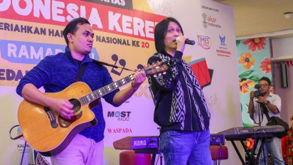 Meski Berseteru dengan Ahmad Dhani, Once Mekel Tetap Bernyanyi dan Bicara soal Musik di HMN ke-20