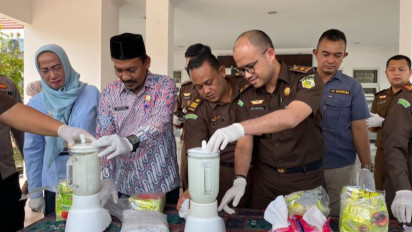 Kejari Aceh Utara Musnahkan Barang Bukti Sabu Senilai Rp 5,9 Miliar