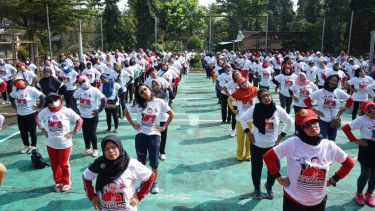 Peduli Kesehatan, Relawan Sedulur Saklawase Gelar Senam Pagi di Salatiga