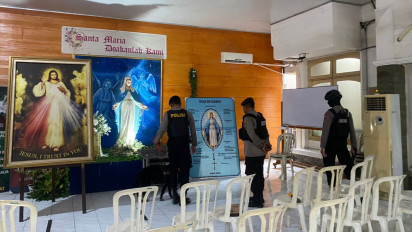 Polresta Sidoarjo Sterilisasi Gereja, Pastikan Ibadah Paskah Aman