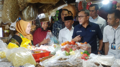 Sidak ke Pasar Wonokromo Surabaya, Mendag Sebut Harga Kebutuhan Pokok Terkendali
