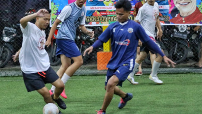 Perkuat Sosialisasi Relawan Ganjar Adakan Pertandingan Futsal Antarkomunitas