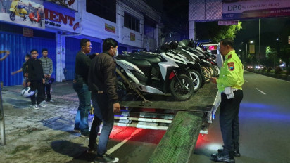 Berantas Balap Liar, Satlantas Polresta Malang Kota Amankan Puluhan Joki dan Sepeda Motor