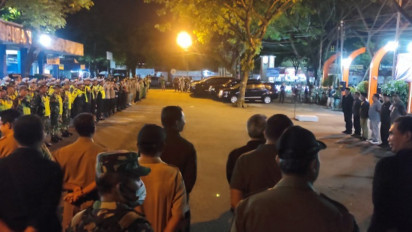 Cipta Kondisi, Apel Gabungan Pengamanan Rontek Digelar Berskala Besar di Pacitan