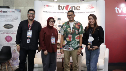 Akhir Pekan, Menparekraf Sandiaga Uno Kunjungi Jakcloth Ramadhan 2023 dan Sambangi Booth tvOne