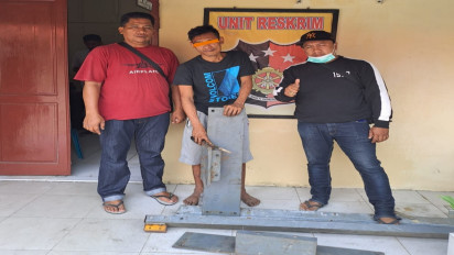 Maling Besi Sky Cross Milik Pemkot Binjai Diamankan Polisi Saat Beraksi
