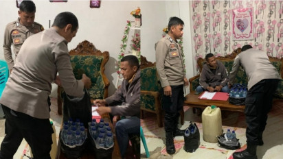 Polisi Sita 40 Botol Miras Jenis Cap Tikus Siap Edar Ditengah Bulan Ramadhan