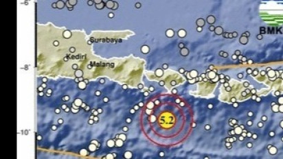 Gempa Bumi 5,2 Magnitudo Terjadi di Selatan Pulau Bali, Ini Penjelasan BMKG