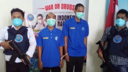 Selundupkan 1 Kg Ganja di Lion Parcel, Dua Orang Diciduk BNNK dan Bea Cukai Morowali