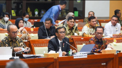 Mahfud MD dan Sri Mulyani Bertemu di DPR Bahas Transaksi Rp349 T, Menkopolhukam Pastikan Tidak Ada Perbedaan Data