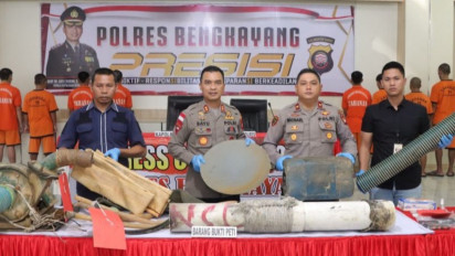 Polres Bengkayang Tetapkan 19 Tersangka Penambangan Emas Ilegal