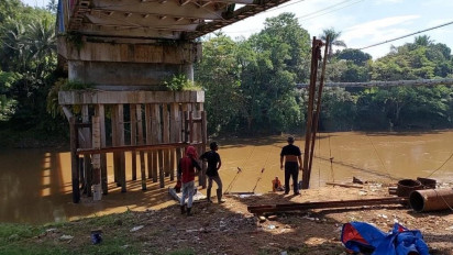 Perbaikan Jembatan Jembar Banjar Terkendala Cuaca Buruk, Arus Mudik Via Banjar Bisa Terganggu