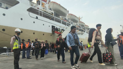 H-10 Lebaran, 1000 Lebih Pemudik dari Pontianak Tiba di Semarang dengan KM Lawit