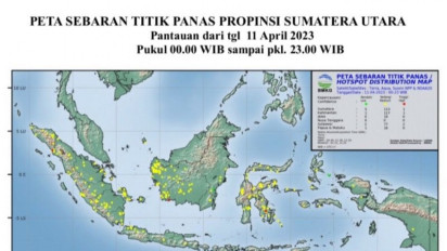 BMKG Pantau 4 Titik Panas di Sumatera Utara