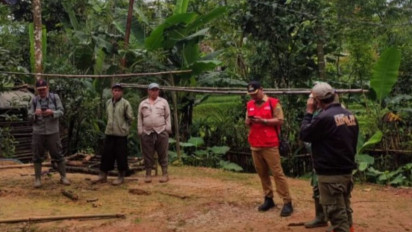 BPBD Cianjur Dirikan Tenda Darurat Untuk Warga Korban Pergerakan Tanah