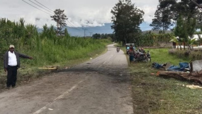 Palang Dibuka, Akses Jalan di Distrik Libarek Kembali Normal Pasca Penembakan ODGJ