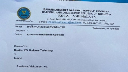 Surat Permohonan THR BNN Kota Tasikmalaya ke Po Bus Budiman,  Iwan Kurniawan Diperiksa