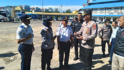 Bus dan Sopir di Terminal Rajabasa Bandar Lampung Diperiksa Kesiapannya