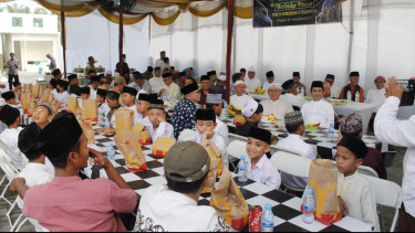Buka Puasa Bersama Ratusan Anak Yatim, Wakapoldasu: Kapolsek Dekatkanlah Dirimu dengan Wargamu