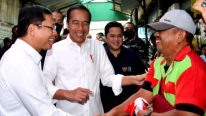 Momen Mardiono Dampingi Jokowi Cek Ketersediaan Pangan di Depok dan Jakarta Selatan