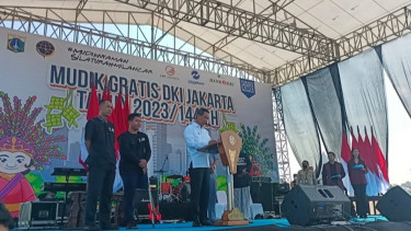 Lepas Peserta Mudik Gratis Pemprov DKI Jakarta di Monas, Heru Budi Beri Nasehat IniÂ 