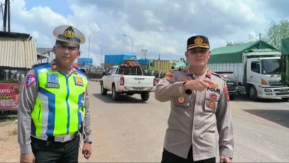 Jalur Mudik Lintas Timur Sumatera Dijaga Ketat Polisi Disejumlah Titik Rawan di Wilayah Musi Banyuasin