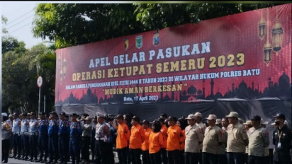 Sinergitas Pengamanan Liburan Lebaran 2023 Di Kota Batu Libatkan 603 Personel Gabungan