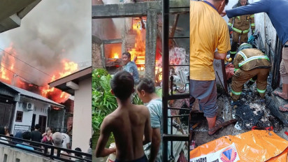 Breaking News : 6 Tewas dalam Kebakaran sebuah Rumah Semi Permanen di Medan Amplas