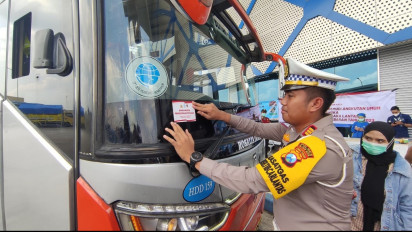 Kasat Lantas Polres Blitar Kota Himbau Pemudik Pilih Bus Berstiker Khusus, Cek Infonya