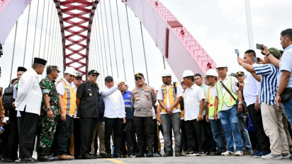 Gubsu dan Kapolda Sumut Lepas Pemudik di Jalinsum Aceh Lintasi Jembatan Sei Wampu Langkat