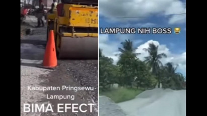 Usai Viral Dikritik TikTokers, Jalan di Lampung Kini Kinclong, Nitizen: Terima Kasih Bima!