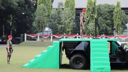 Upacara Sederhana HUT Kopassus ke-71 di Makopassus Cijantung