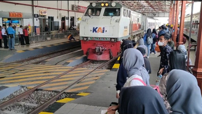 H-4 Lebaran, 76 Ribu Pemudik Tiba di Sejumlah Stasiun Daop 7 Madiun