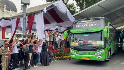 Pelepasan Mudik Gratis Pemko Medan, 5 Ribu Peserta di Berangkatkan ke Kampung Halamannya