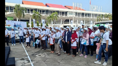 Antisipasi Terjebak Macet, Ratusan Warga di Gresik Antusias Ikut Layanan Mudik Gratis