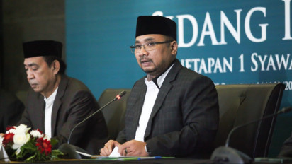 Kemenag: Tinggi Hilal di Seluruh Indonesia 0 Derajat 45 Menit sampai 2 Derajat 21,6 Menit