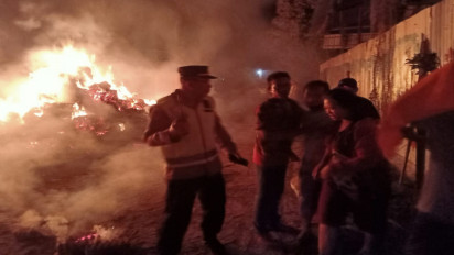 Ditinggal Pemilik, Sebuah Rumah Semi Permanen di Deliserdang Ludes Terbakar Diduga Akibat Korsleting Listrik
