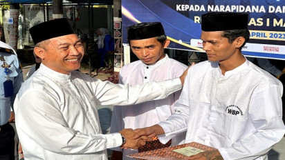 229 Warga Binaan Rutan Makassar Peroleh Remisi Hari Raya Idul Fitri, Dua Orang Langsung Bebas