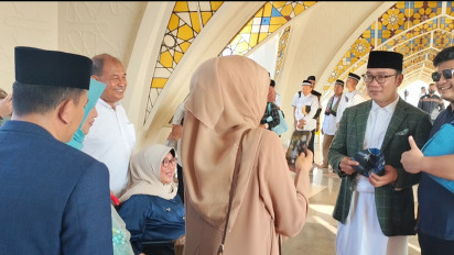 Salat Idulfitri 1444 Hijriah di Masjid Raya Al Jabbar, Ridwan Kamil Pamitan ke Masyarakat Jabar