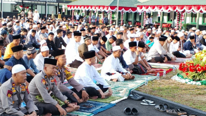 Kapolres Sibolga Pastikan Sholat Ied Berjalan Aman dan Kondusif